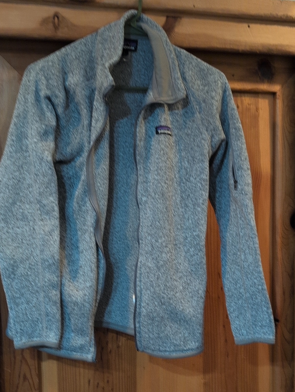 Patagonia Women's Heather Gray Full-Zip Fleece Jacket
